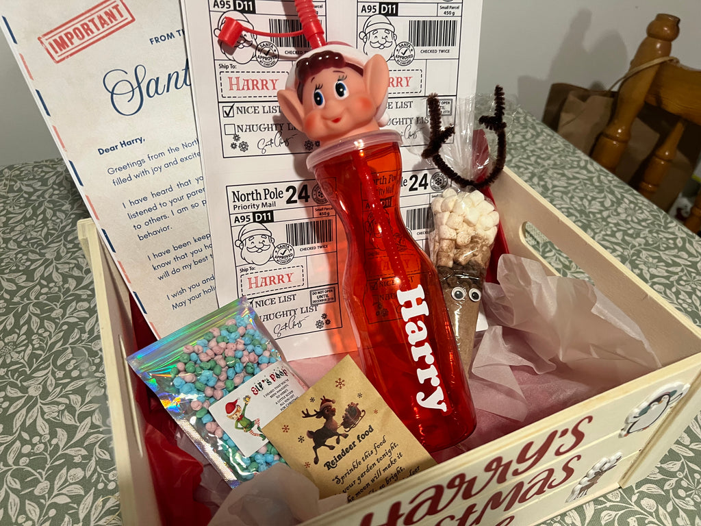 Personalised Childrens Christmas Crate Filled or Empty