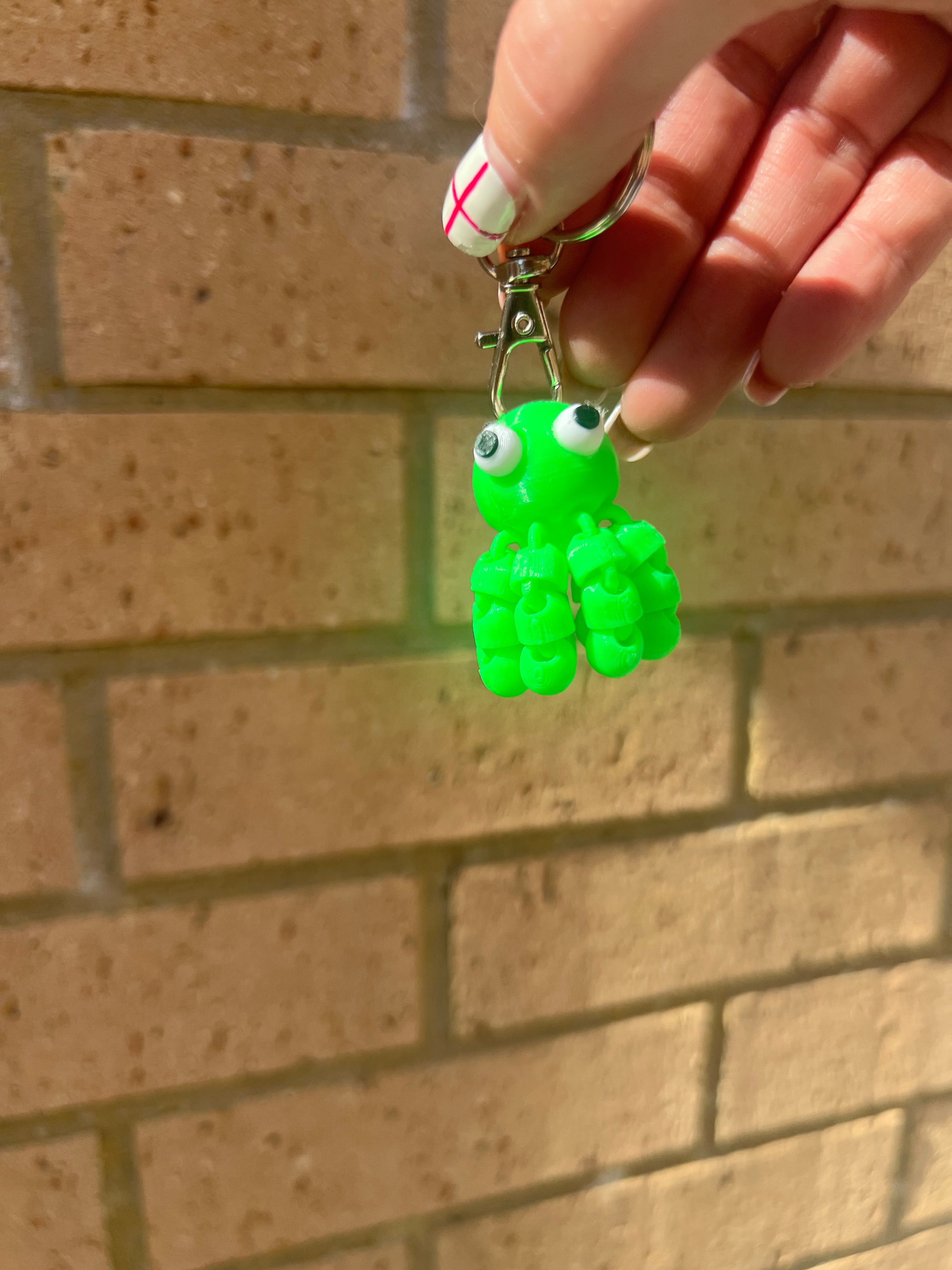 3D Printed Octopus Fidget Keyring | Articulated Sensory Keychain | ADHD & Autism Friendly | Pocket Stress Relief Toy