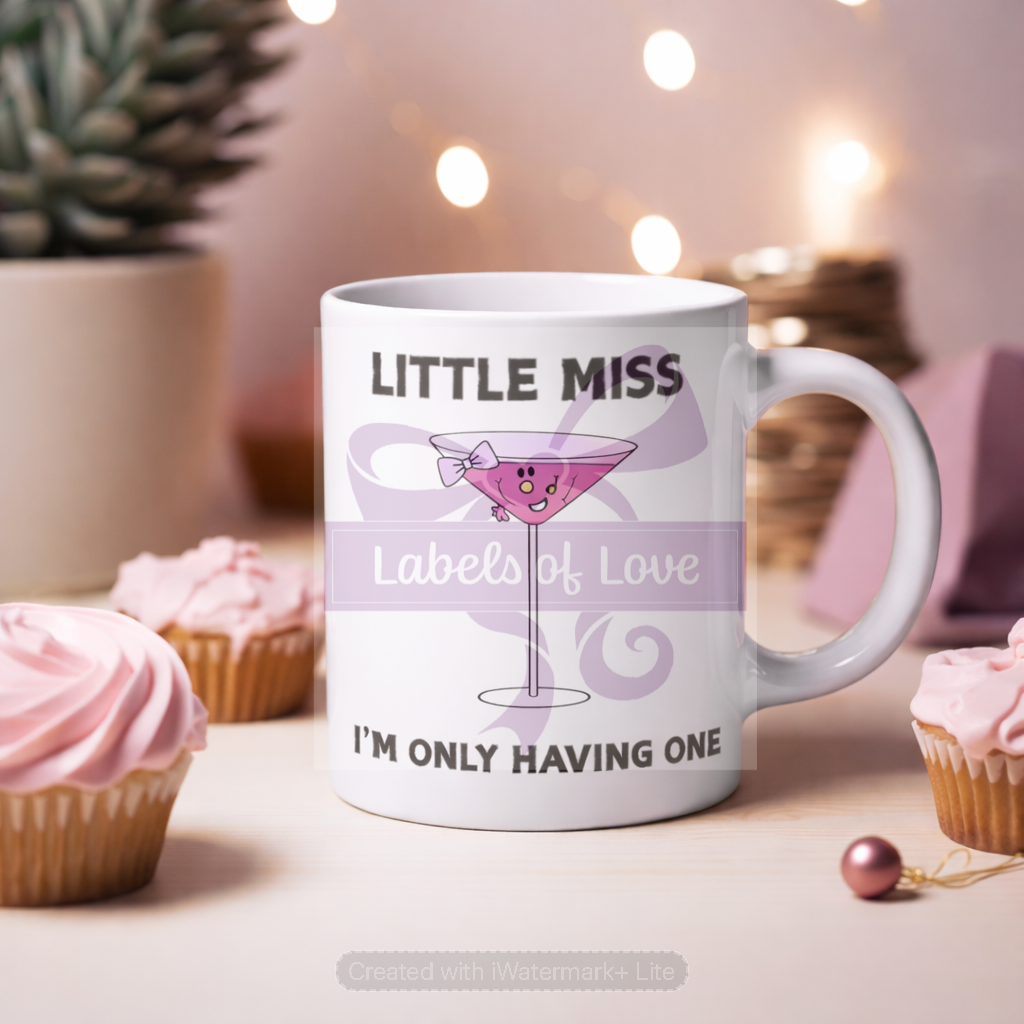 Funny Little Miss Mug | Novelty Coffee Mug | Little Miss TikTok Addict | Crocs Mug | Drinking Humor Gift