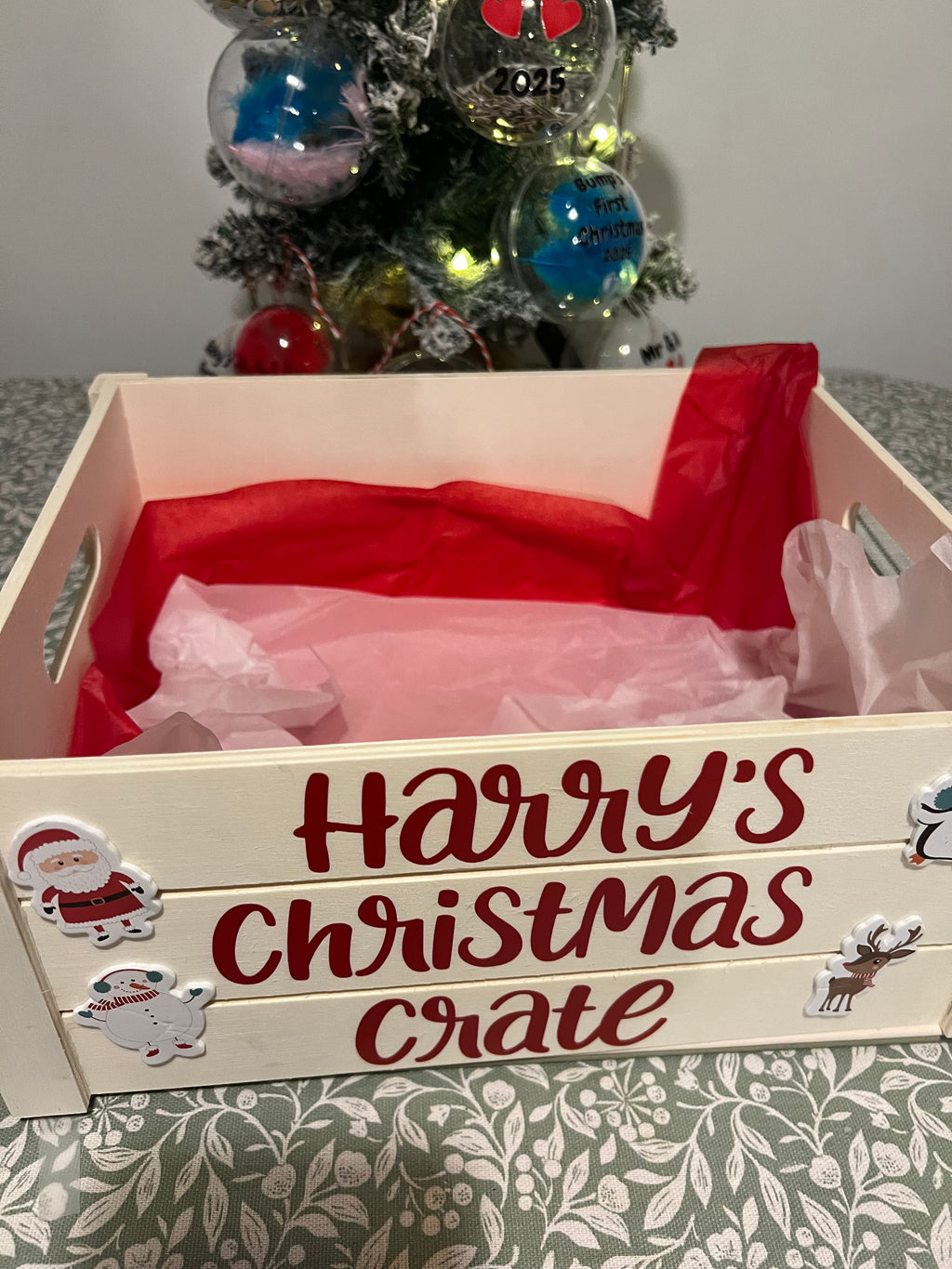 Personalised Childrens Christmas Crate Filled or Empty
