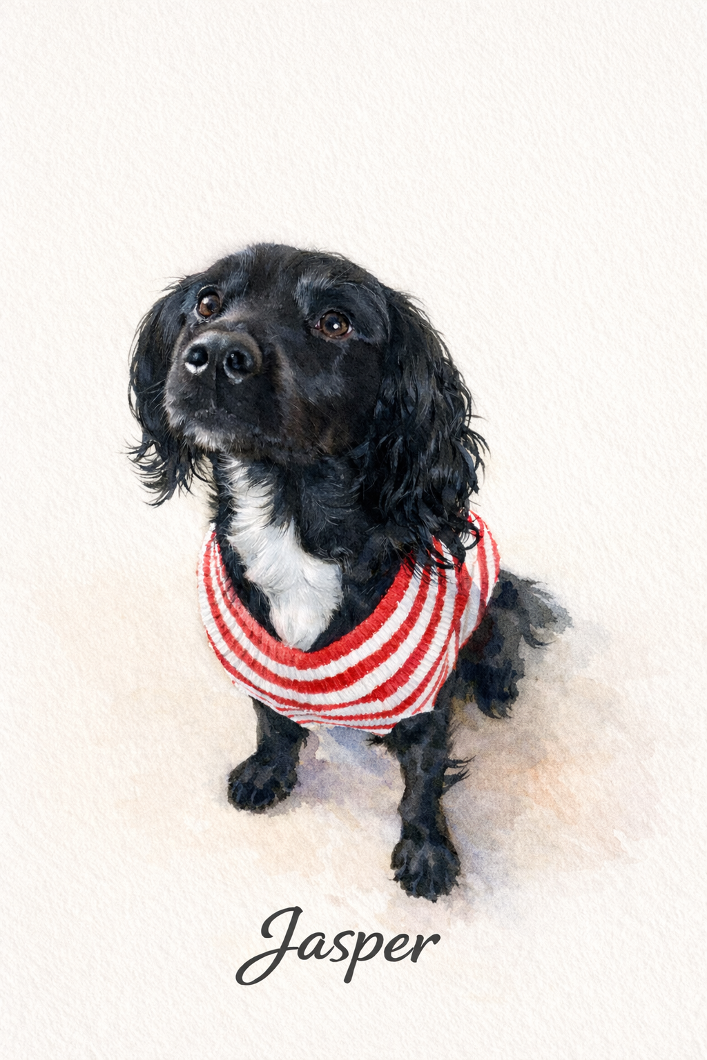Personalised Pet Portrait | Custom Watercolour Pet Illustration | Dog or Cat Portrait from Photo | Custom Gift