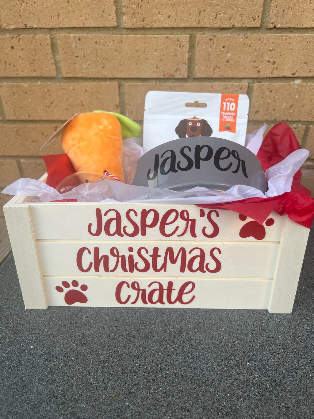 Personalised Dog Christmas Crate