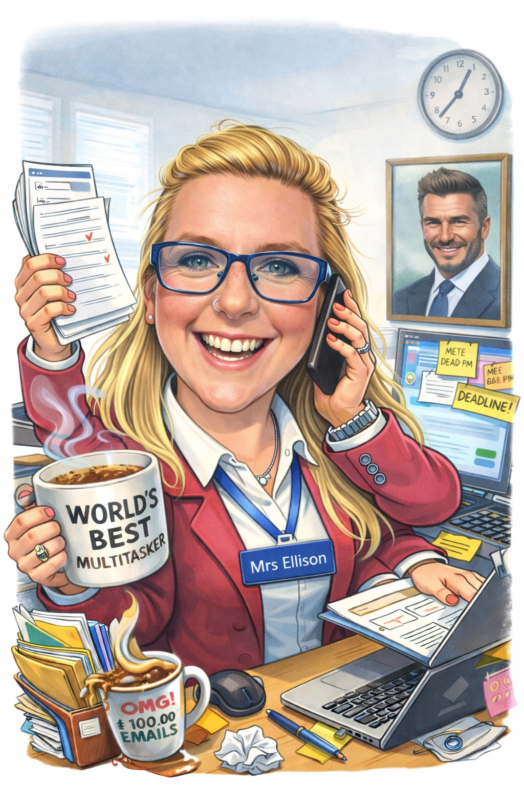 Custom AI Caricature A4 Glossy Prints – Turn Your Photo into a Personalised Masterpiece