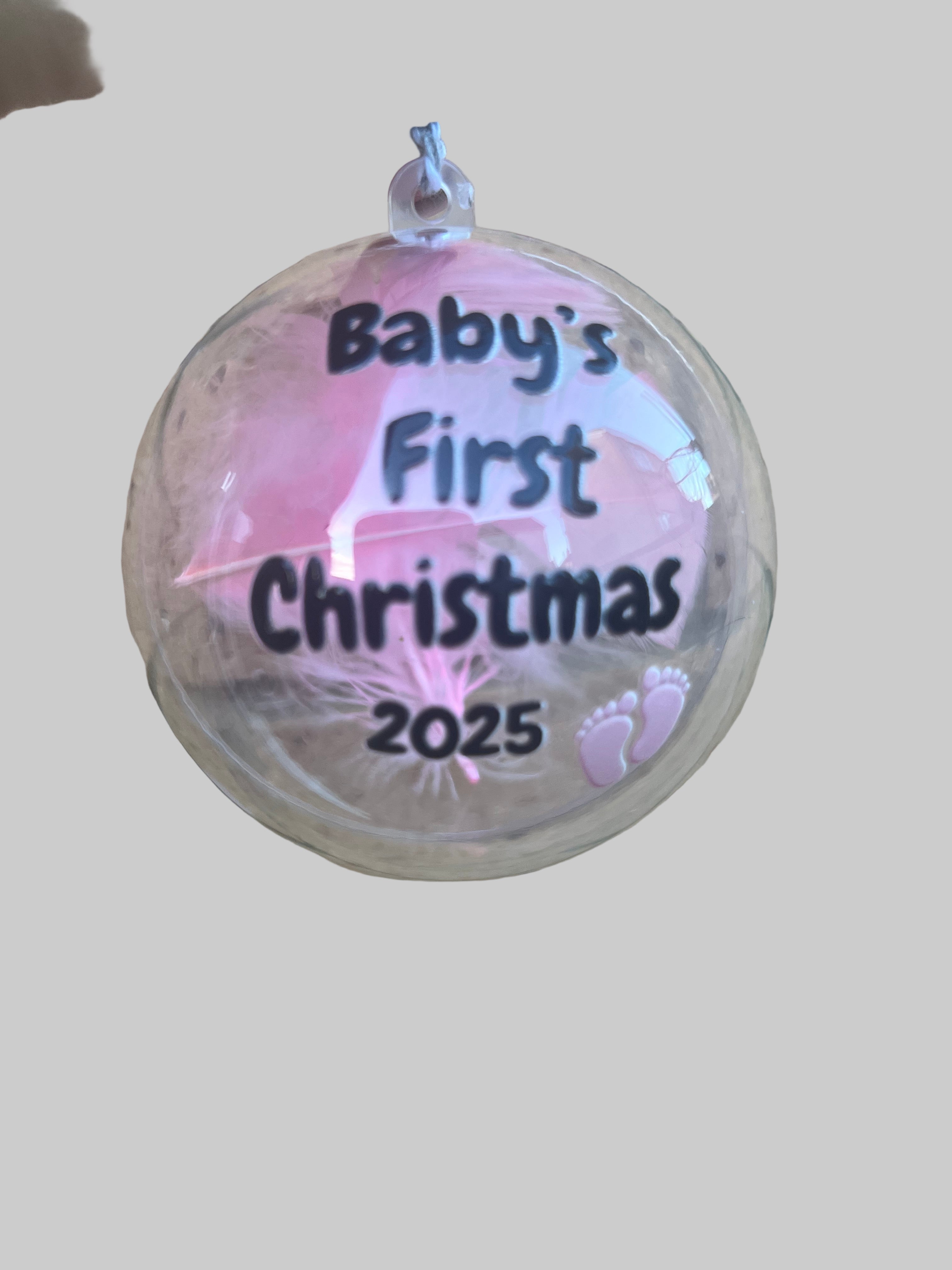 Personalised First Christmas Bauble
