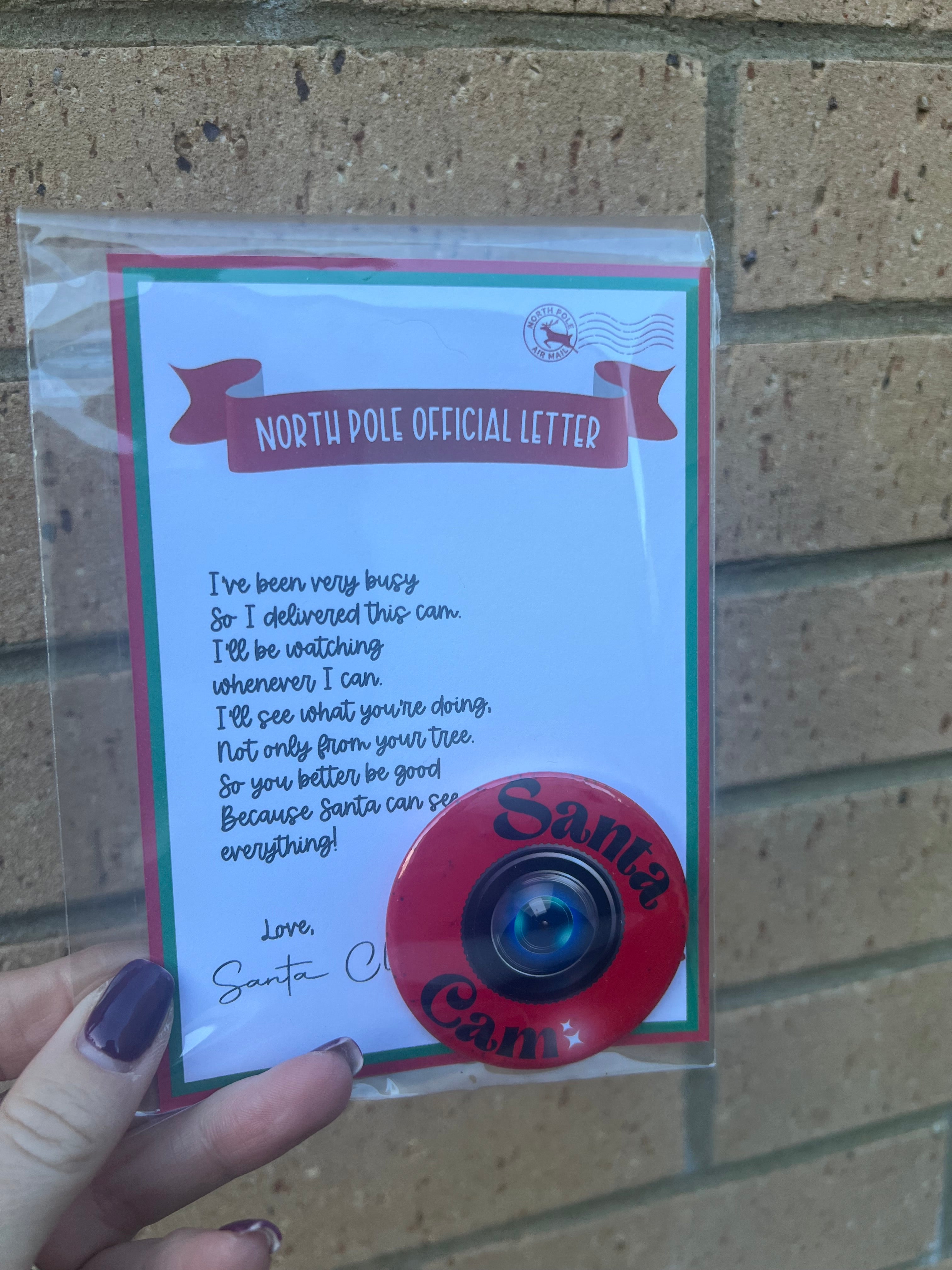 Santa Cam Magnet & Letter