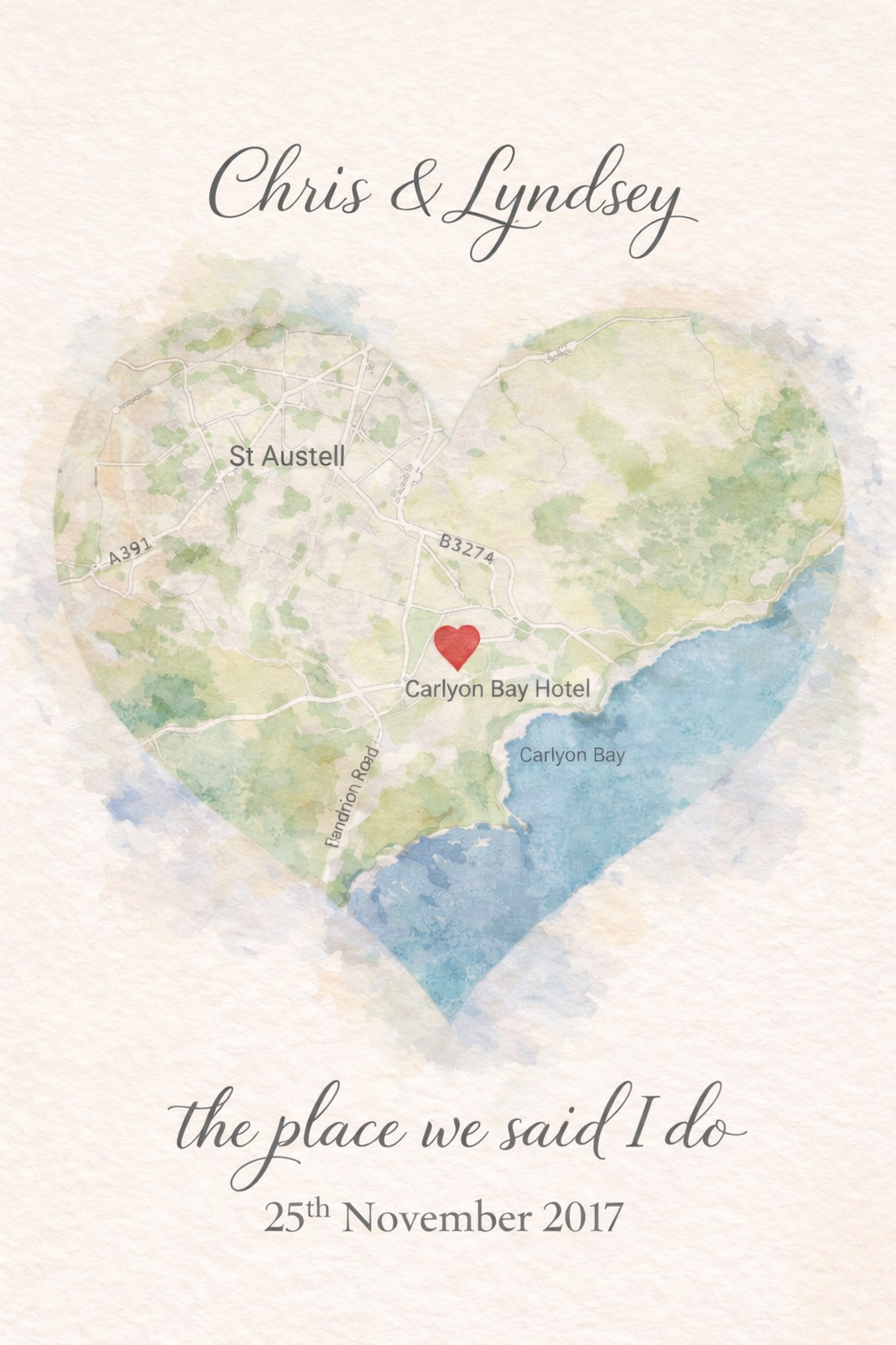 Personalised Favourite Place Map Print