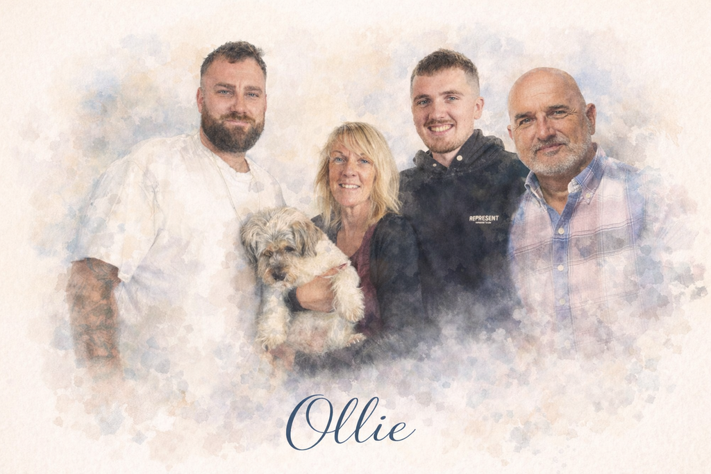Pet Memorial Watercolour Inspired Print