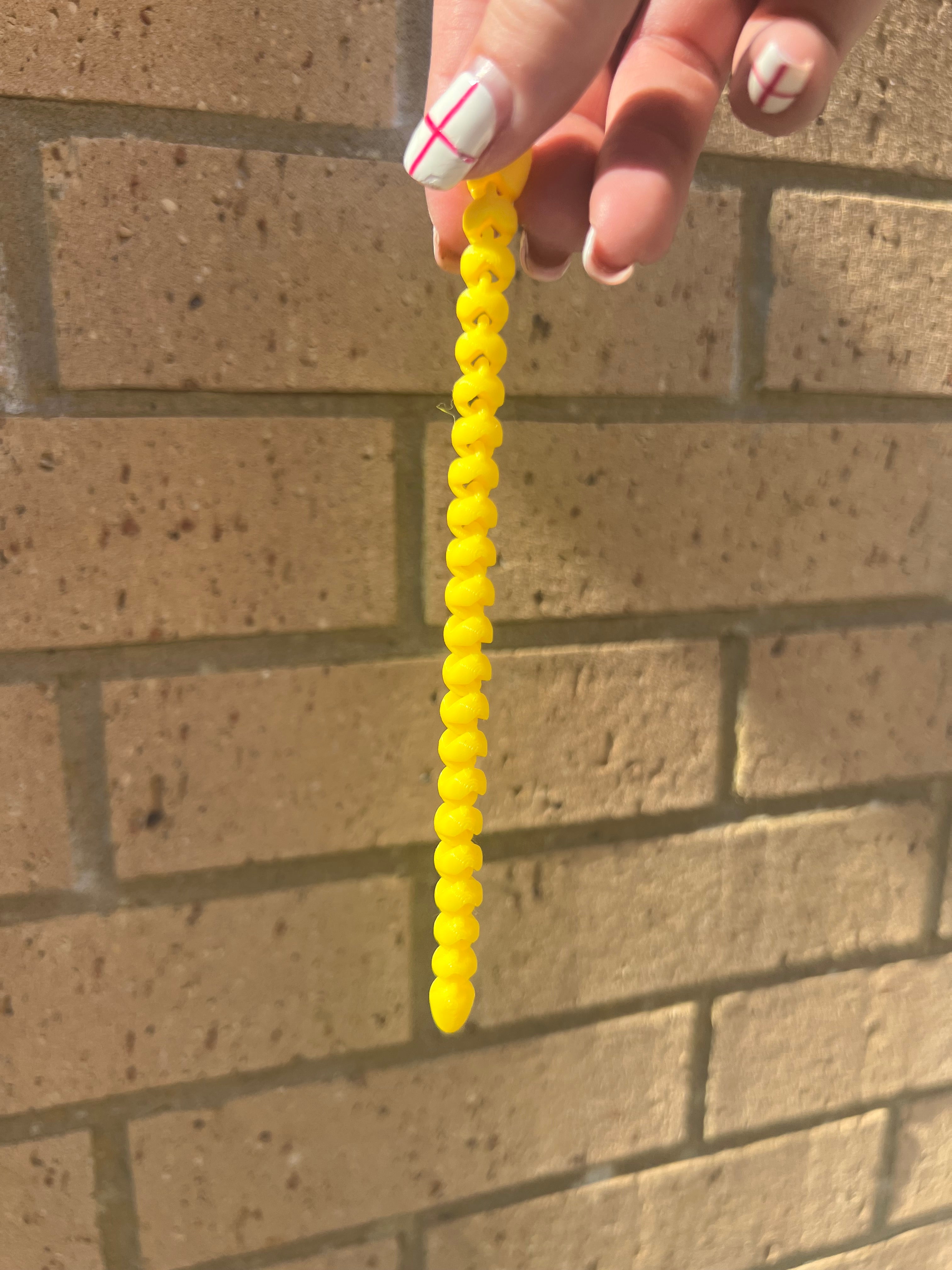3D Printed Articulated Fidget Snake | Flexible Sensory Toy | ADHD & Autism Friendly | Pocket Stress Relief | Desk Fidget