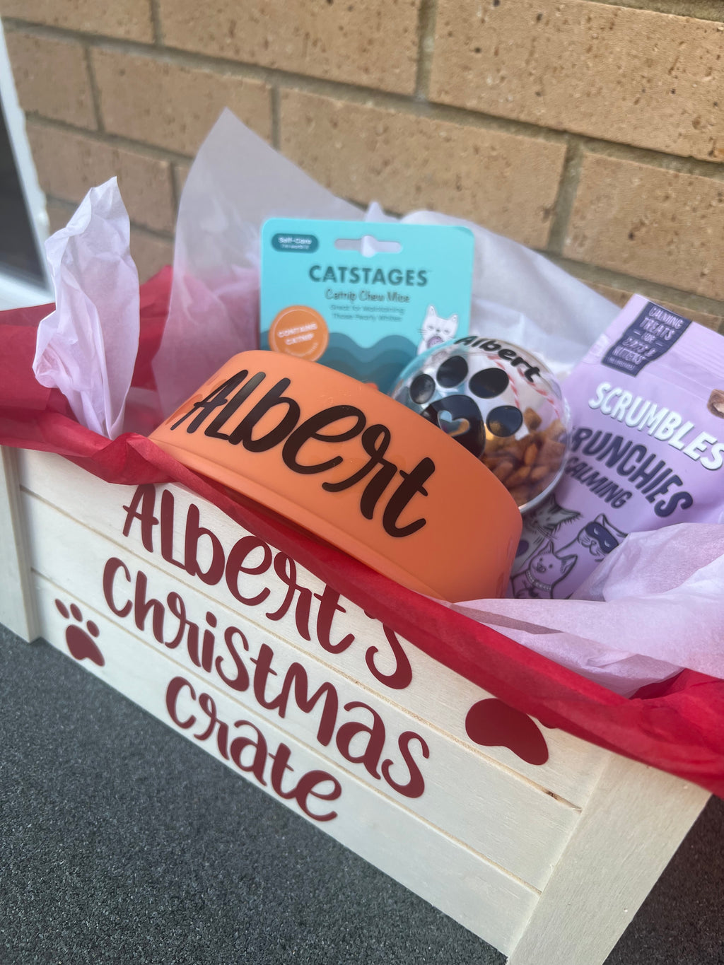 Personalised Cat Christmas Crate