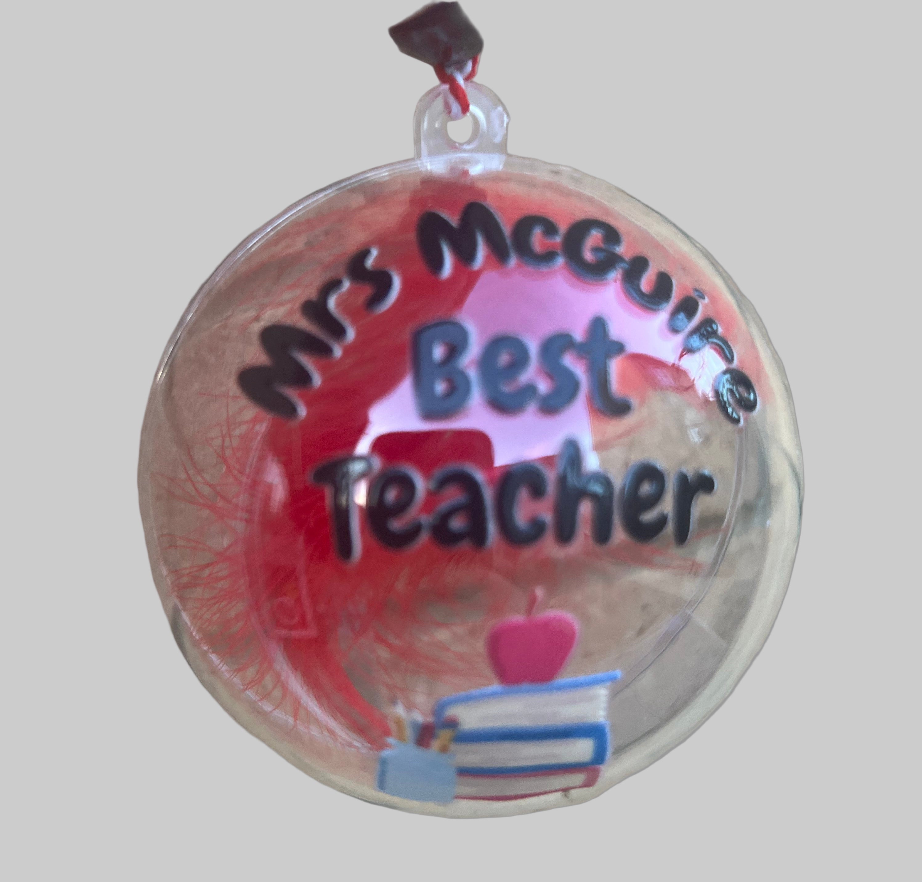 Personalised Best Teacher Bauble