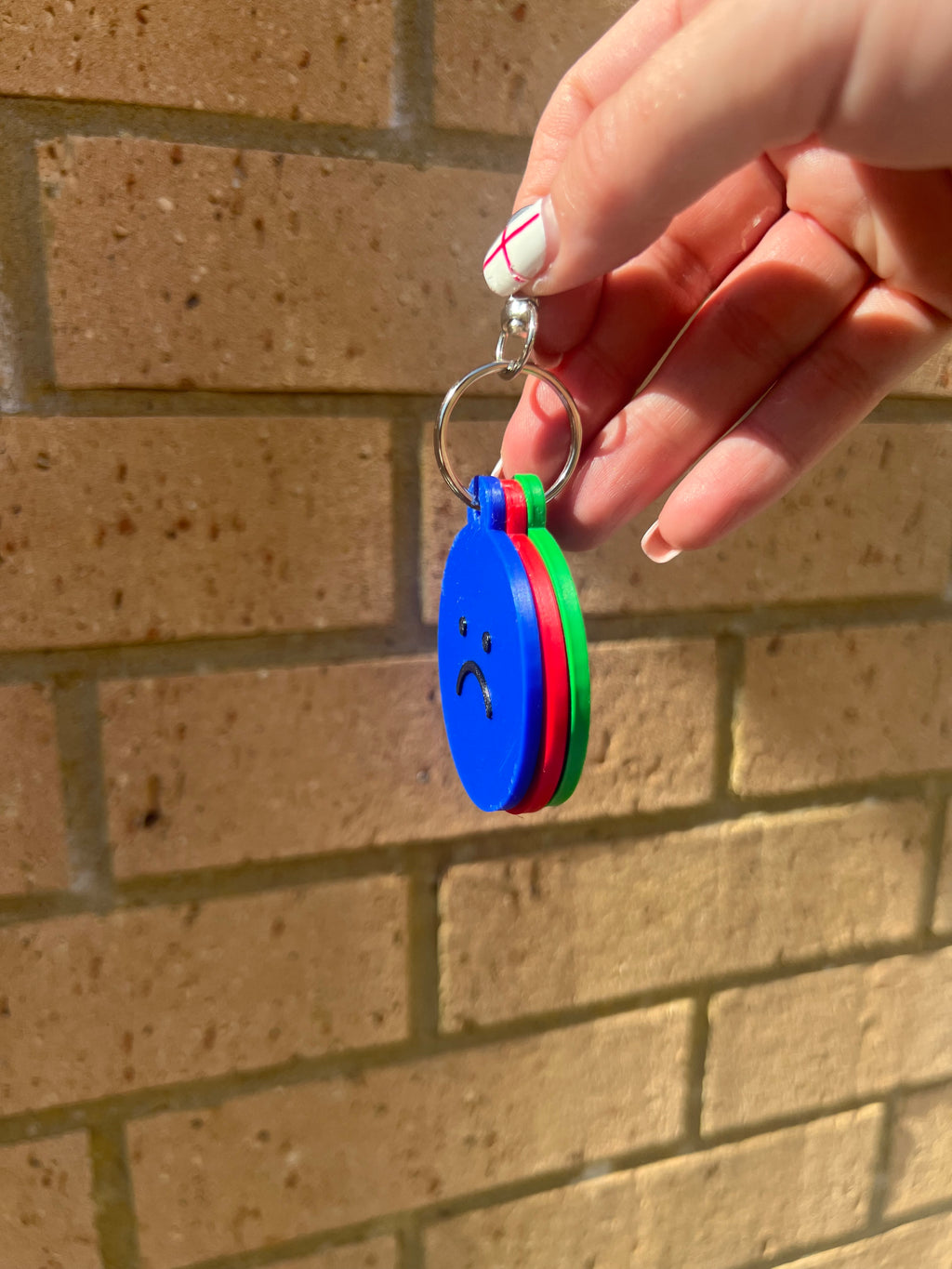 Emotion Face Keyring Set | Happy, Sad & Angry | 3D Printed Sensory Keyrings | Mood Tracker | ADHD & Autism Friendly