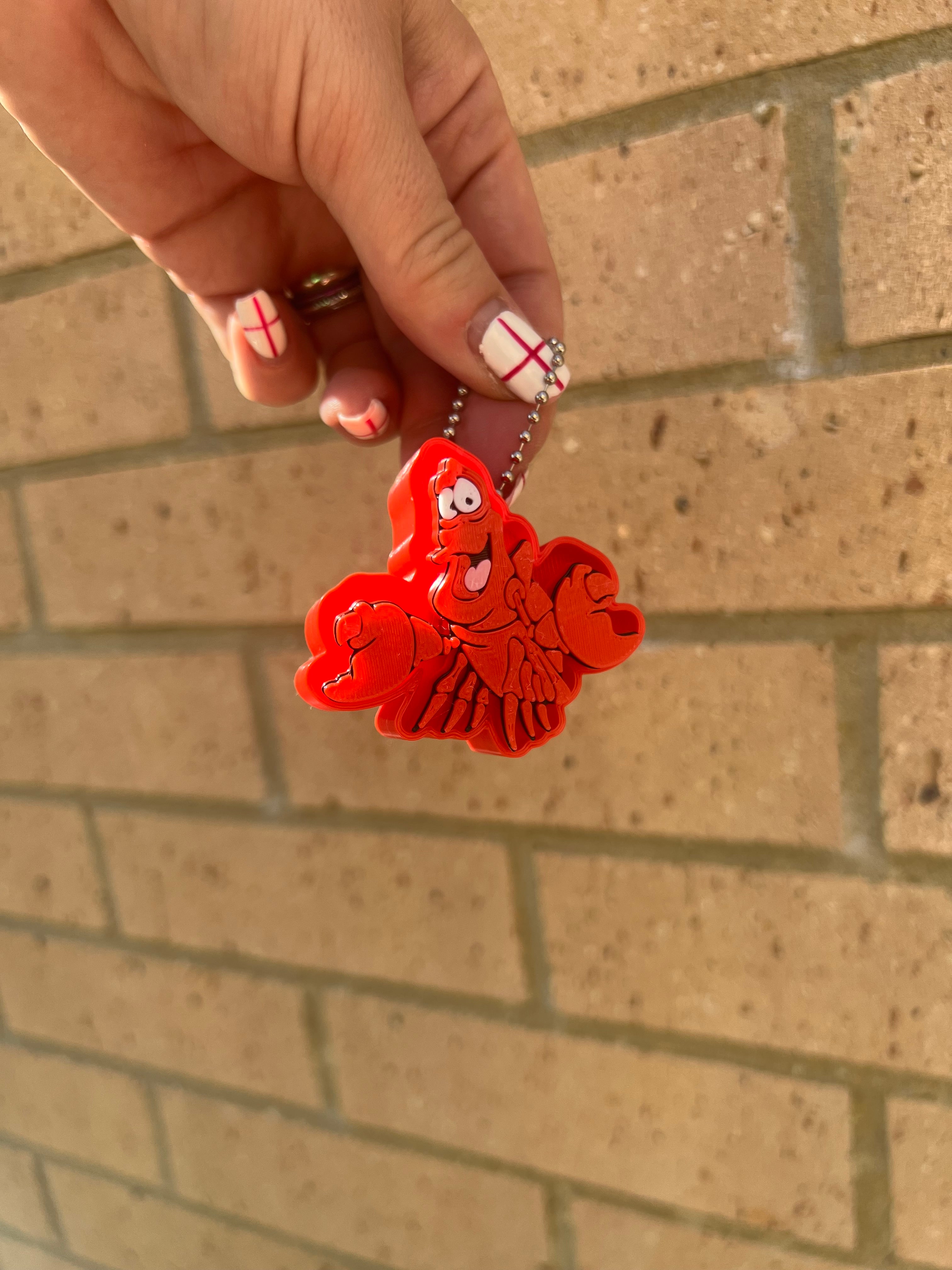 Sebastian Inspired Clicker Fidget Keyring | 3D Printed Sensory Click Toy | Pocket Fidget | ADHD & Autism Friendly
