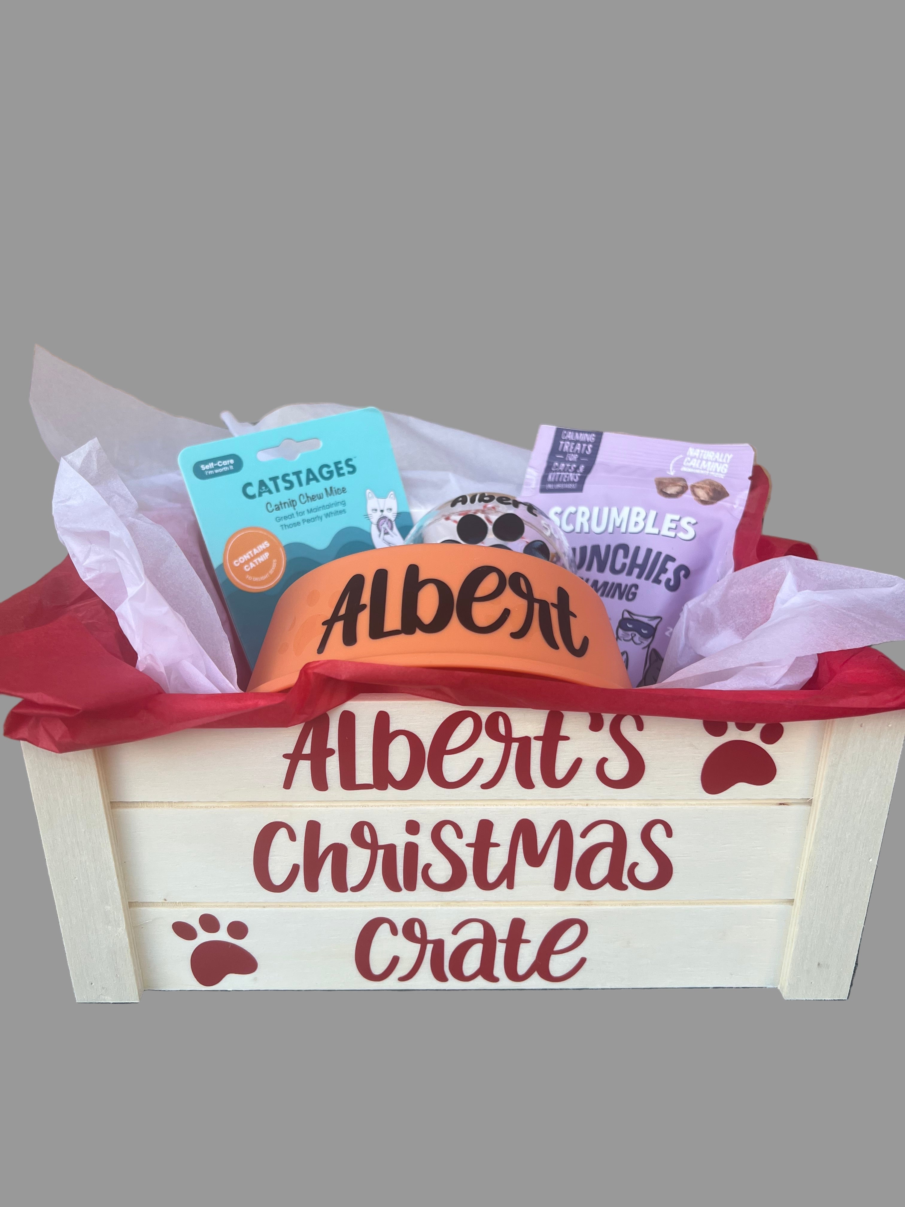 Personalised Cat Christmas Crate