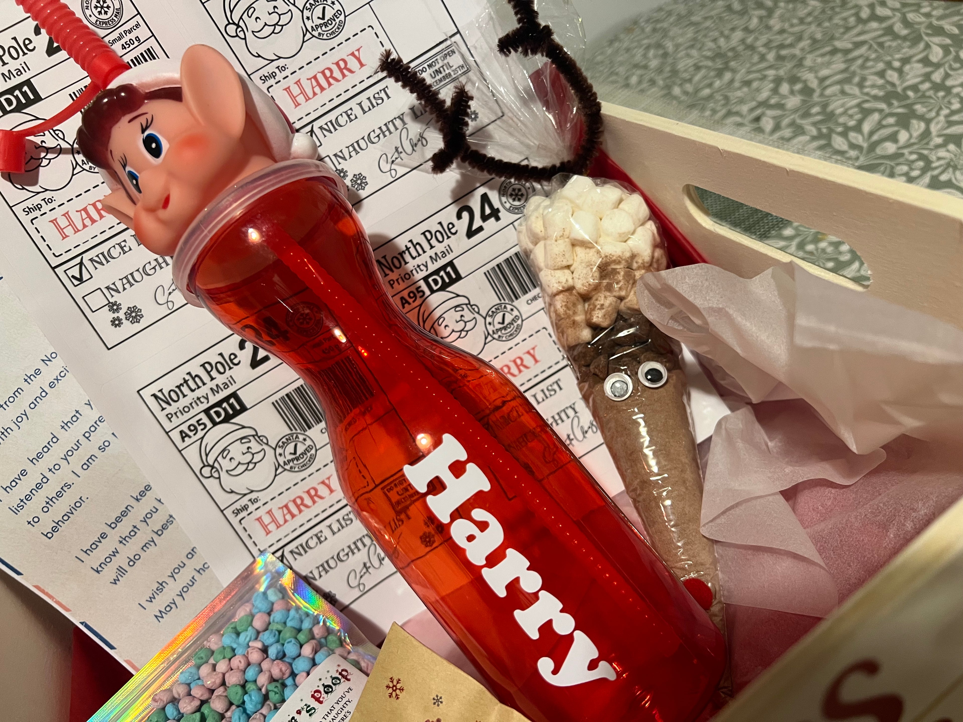 Personalised Childrens Christmas Crate Filled or Empty