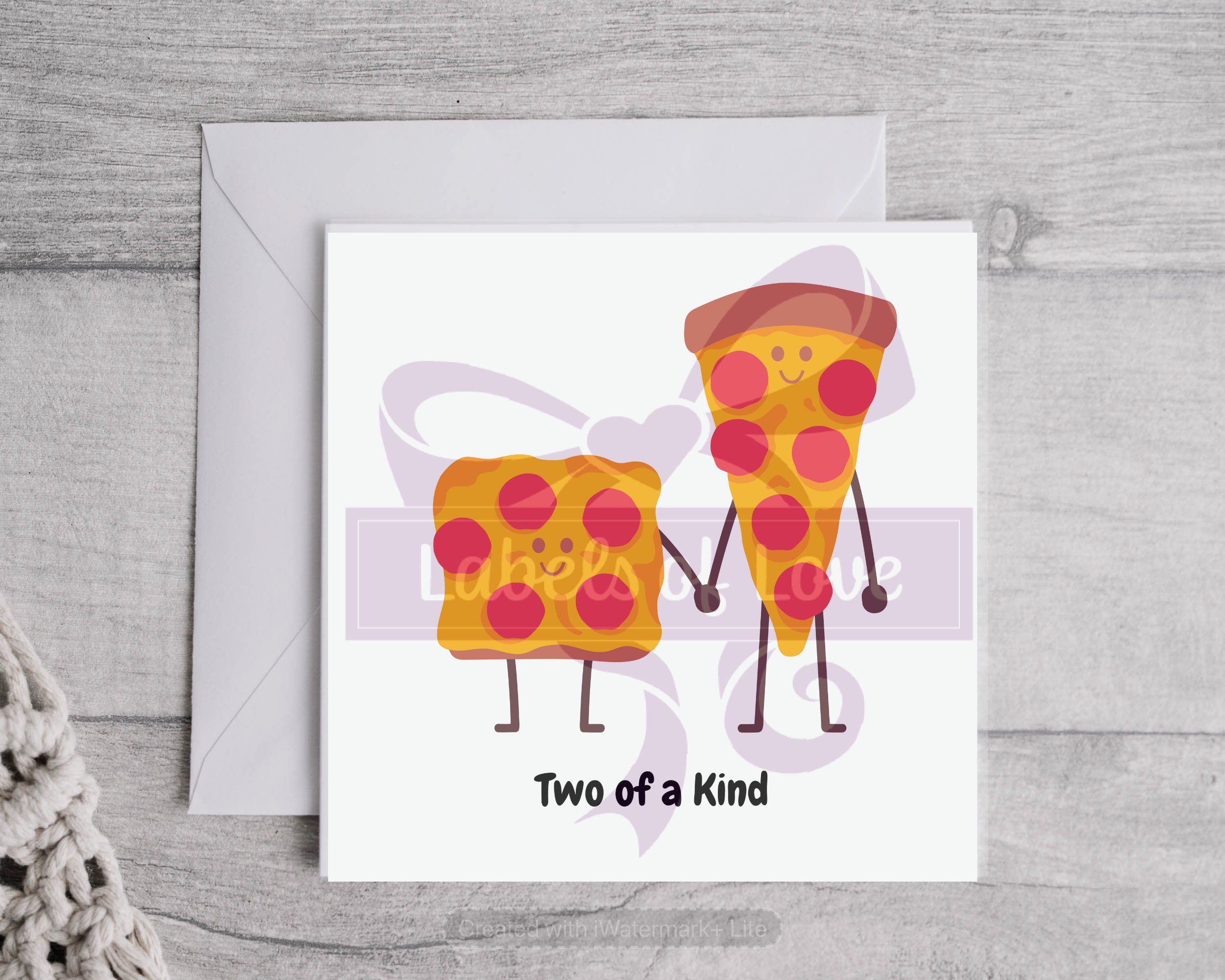 Two of a kind Valentines Card, Anniversary, Wedding, Birthday, Friend - Personalised Card