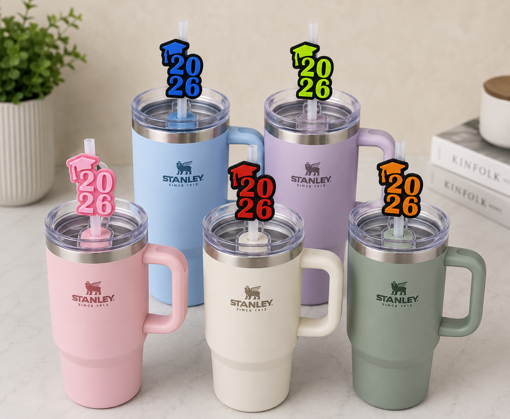 Handmade 2026 Graduation Straw Topper for Stanley Cup or any Straw Cup | Senior 2026 Tumbler Accessory | Made Personally by Labels of Love Team