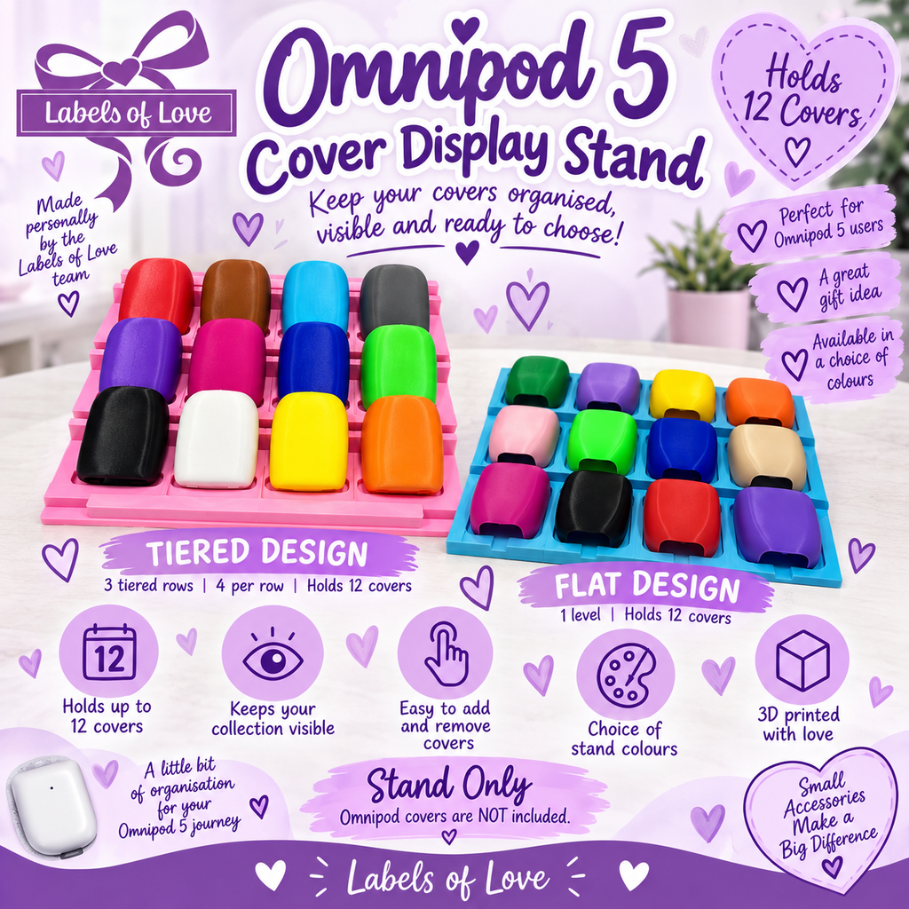 Omnipod 5 Cover Display Stand – Holds 12 Covers